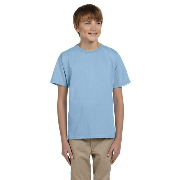The Gildan Youth Ultra Cotton 6 oz T-Shirt - LIGHT BLUE - L