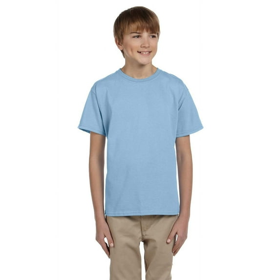 The Gildan Youth Ultra Cotton 6 oz T-Shirt - LIGHT BLUE - L