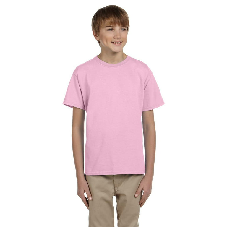 The Gildan Youth Ultra Cotton 6 oz T-Shirt - LIGHT PINK - XS