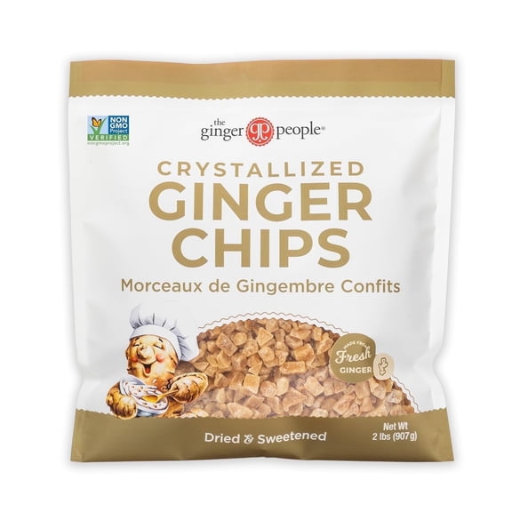 The Ginger People Crystallized Ginger Chips, 2lb Bag (Pack of 1)