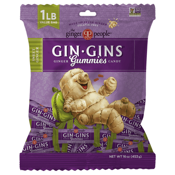 The Ginger People GIN GINS Sweet Ginger Gummies - 1lb - Pack of 1