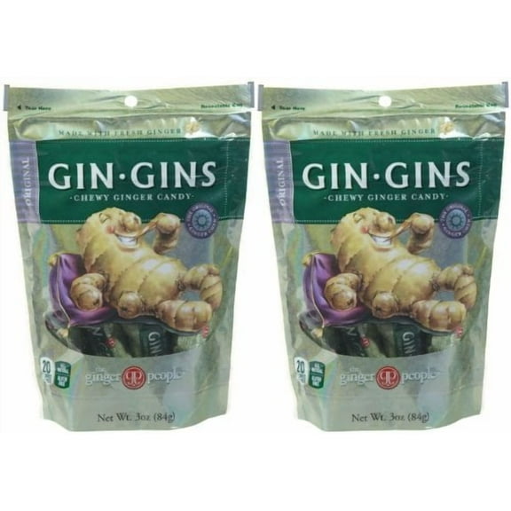 The Ginger People Original Gin Gins Chewy Ginger Candy - 3 oz - 2 pk