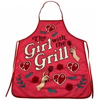 The Girl With The Grill Apron Funny Backyard BBQ Grilling Kitchen Smock