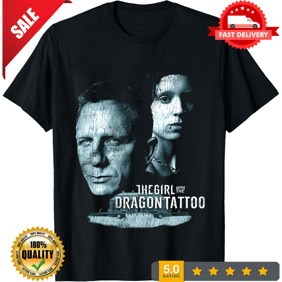 The Girl With the Dragon Tattoo 2011 T-Shirt Happy House X David Fincher, ULTRA LIMITED-TH70481