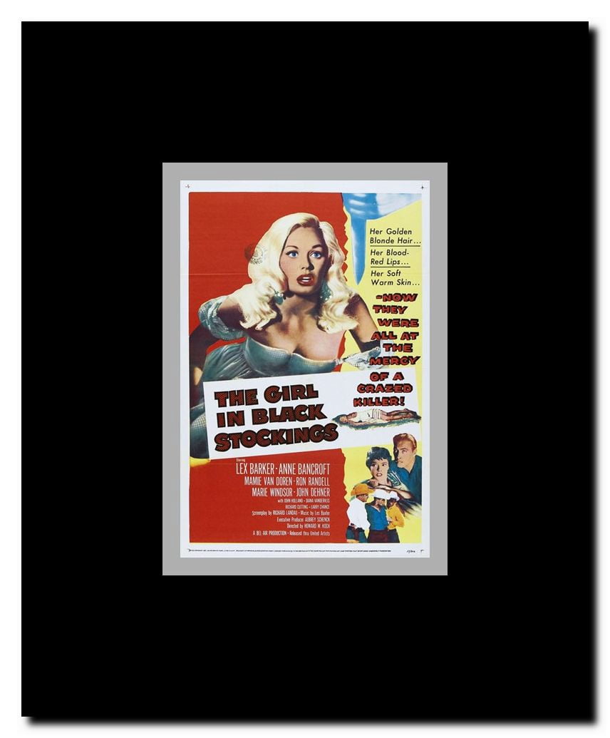 The Girl in Black Stockings Framed Movie Poster