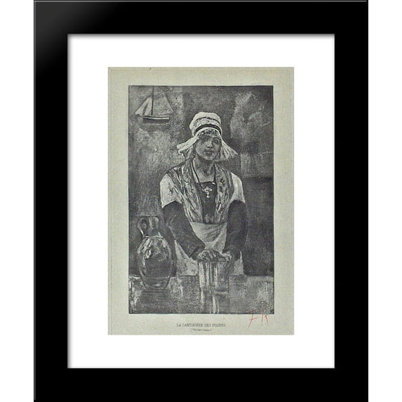The Girl in the Cantine for Pilots 20x24 Framed Art Print by Felicien Rops