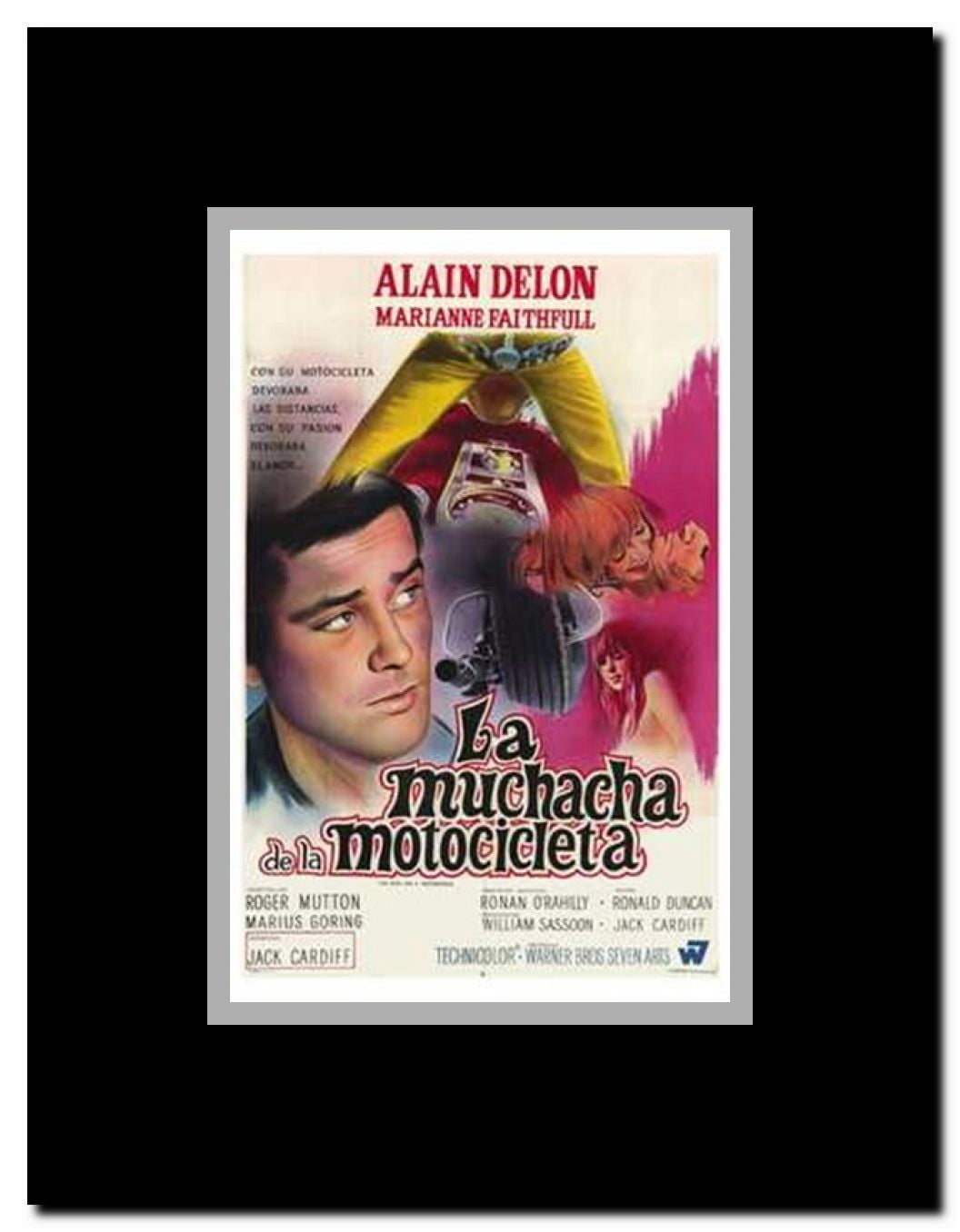 The Girl on a Motorcycle Framed Movie Poster