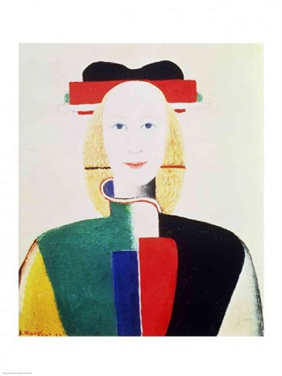 The Girl with the Hat Canvas Art - Kazimir Malevich (18 x 24)