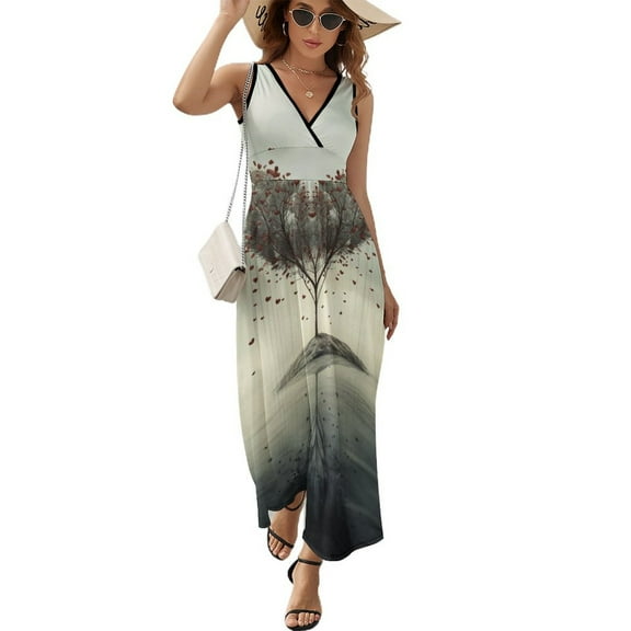 The Giving Tree Art Sleeveless Dress Women's Summer Suit Dresses for Women 2025 Luxury Party Dress