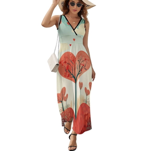 The Giving Tree King Size Sleeveless Dress Dresses Summer Women Dresses Clothing Woman Dresses Dress