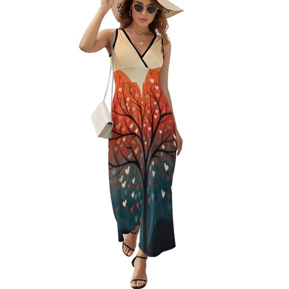 The Giving Tree Sleeveless Dress Female Clothing Dress Women Summer 2025 Dress