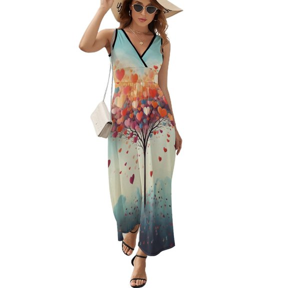 The Giving Tree Sleeveless Dress Woman Fashion Long Dresses Women's Summer Suit Dress 2025