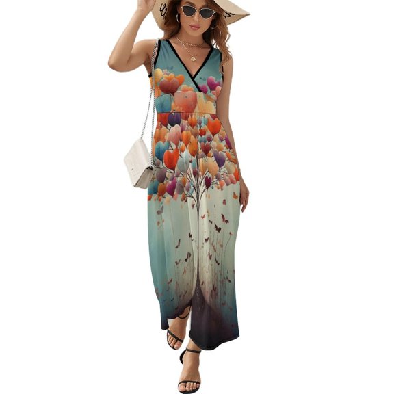 The Giving Tree Sleeveless Dress Woman Fashion Long Dresses Women's Summer Suit Dress 2025