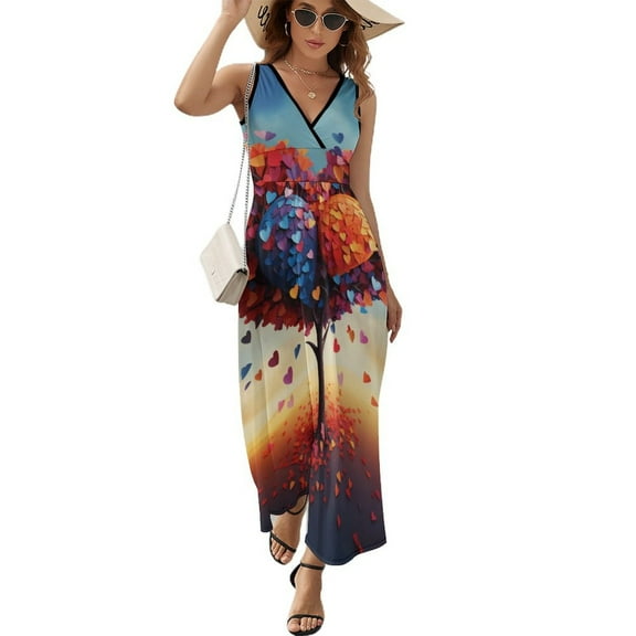 The Giving Tree Sleeveless Dress Woman Fashion Long Dresses Women's Summer Suit Dress 2025