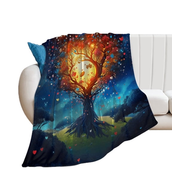 The Giving Tree Soft Cozy Warm, Lightweight And Plush Flannel Throw Blankets - Perfect for Couch, Bed, Travel