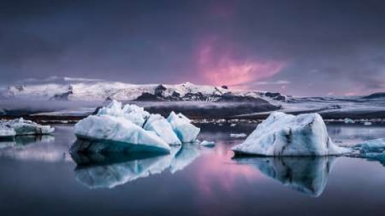 The Glacier Lagoon Canvas Art - Andreas Wonisch (12 x 18)
