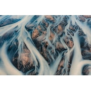 The Glacier Rivers Of Iceland Poster Print - Valentinos Loucaides (24 x 18)