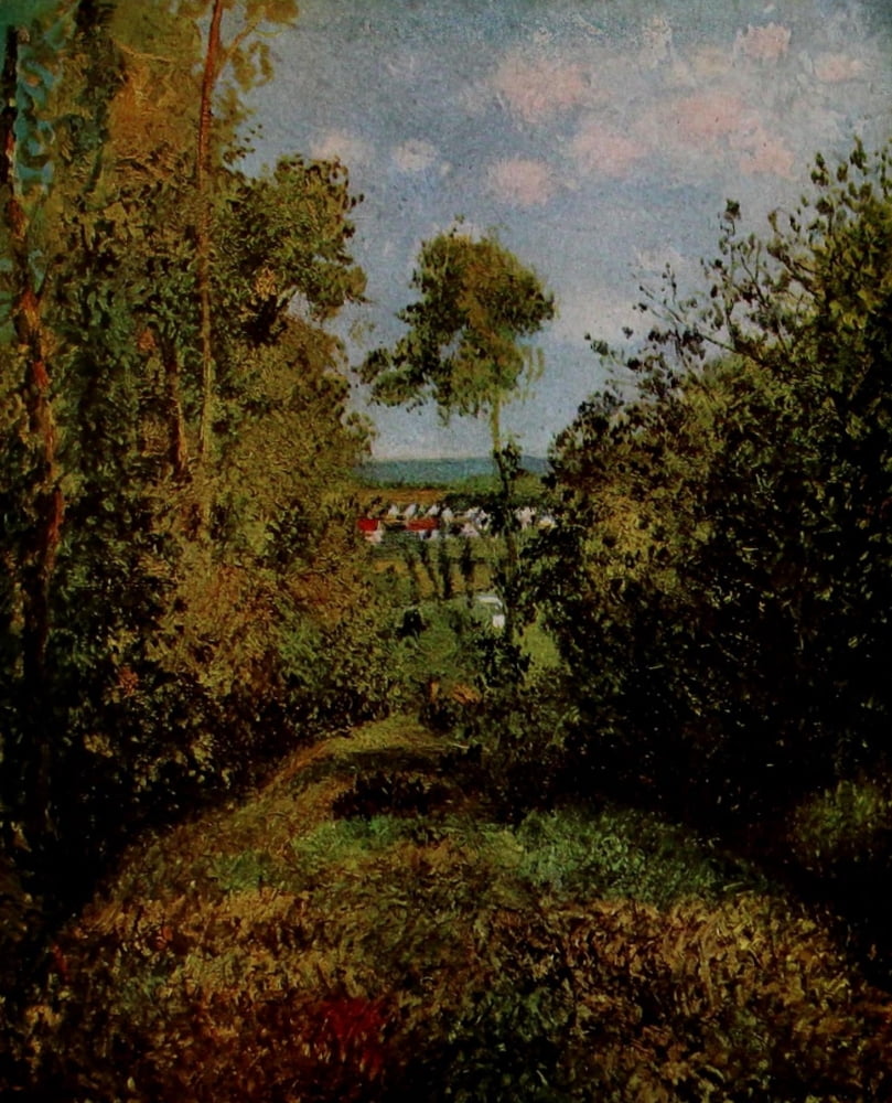 The Glade at Pontoise Canvas Art - Camille Pissarro (18 x 24)