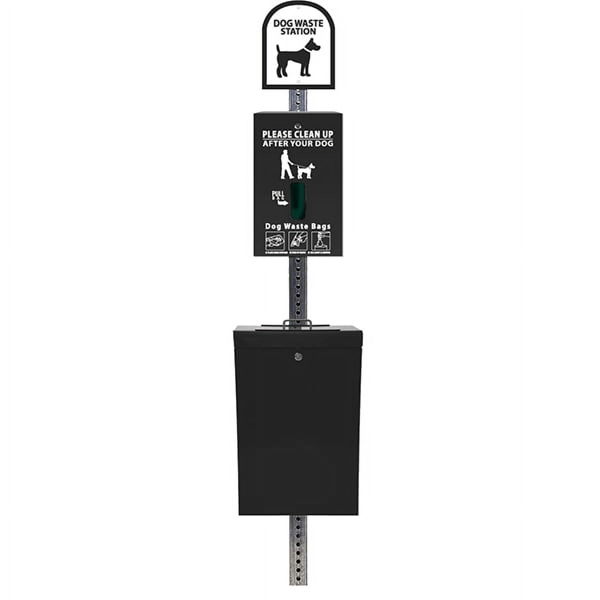 The Gladiator® Dog Waste Station / MittN Bag™ System (Black)