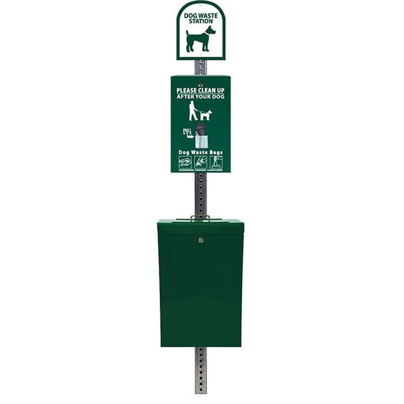 The Gladiator Dog Waste Station / SINGLpul Header Bag System (Green)
