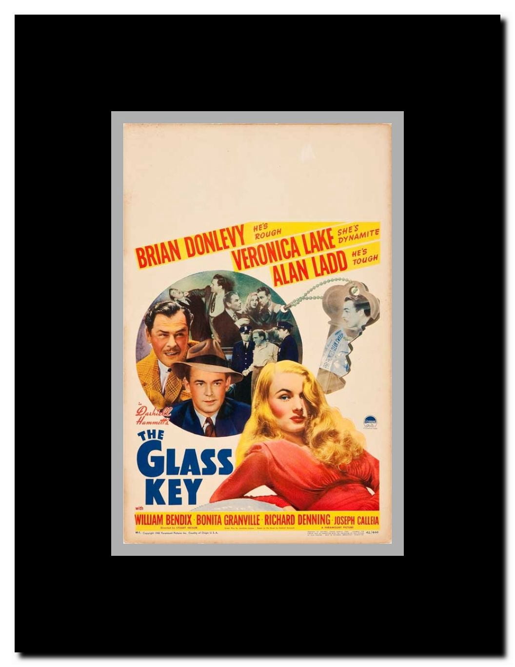 The Glass Key Framed Movie Poster