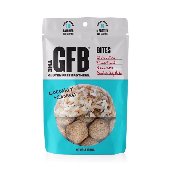 The Gluten Free Bar Gluten Free Bites Coconut Cashew Crunch - 4 oz Pack of 3