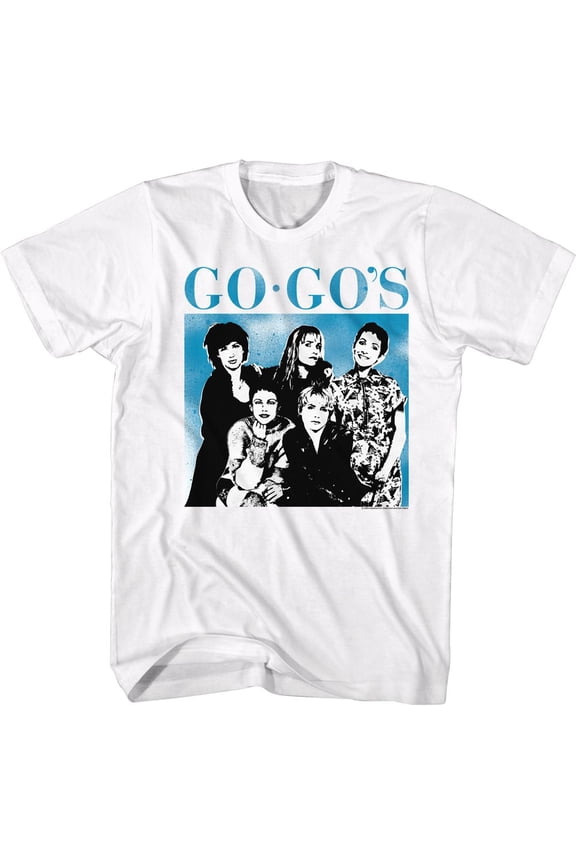 The Go-Go's Group Shot White Adult T-Shirt