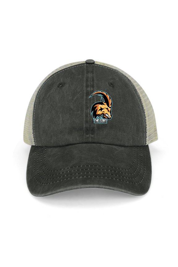 The Goat Black Baseball Cap for Men Women, Adjustable Snapback Hats Trucker Hat