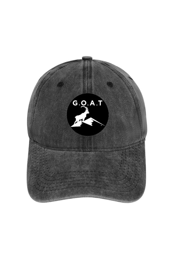 The Goat Charcoal Baseball Cap for Men Women, Adjustable Snapback Hats Cotton Hat