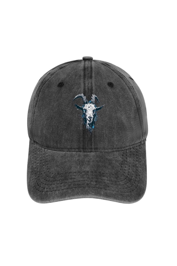 The Goat Charcoal Baseball Cap for Men Women, Adjustable Snapback Hats Cotton Hat