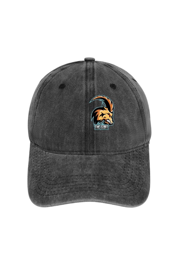 The Goat Charcoal Baseball Cap for Men Women, Adjustable Snapback Hats Cotton Hat
