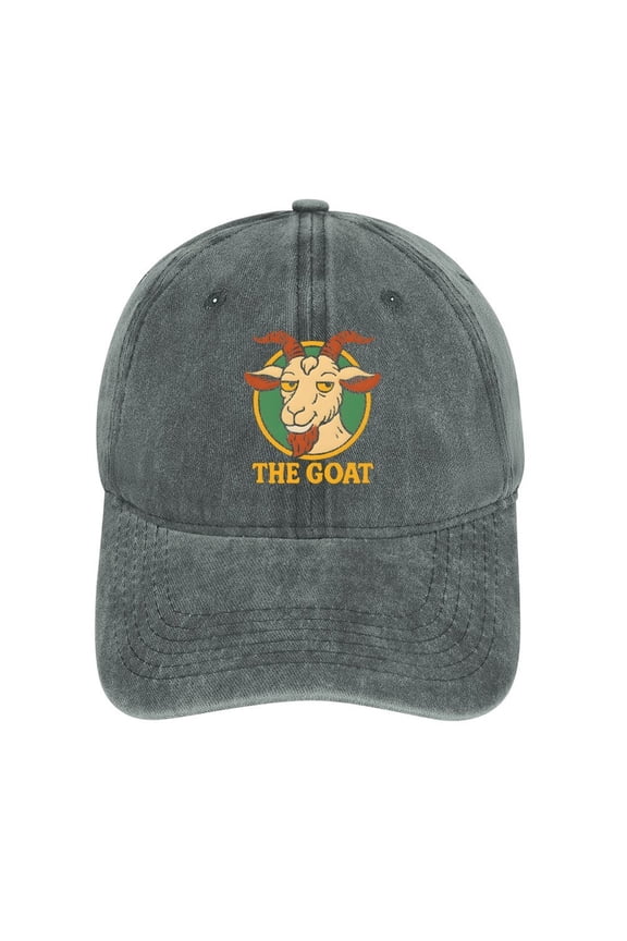 The Goat Gray Baseball Cap for Men Women, Adjustable Snapback Hats Cotton Hat