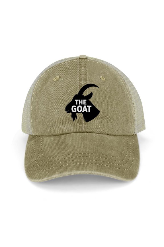 The Goat Khaki Baseball Cap for Men Women, Adjustable Snapback Hats Trucker Hat
