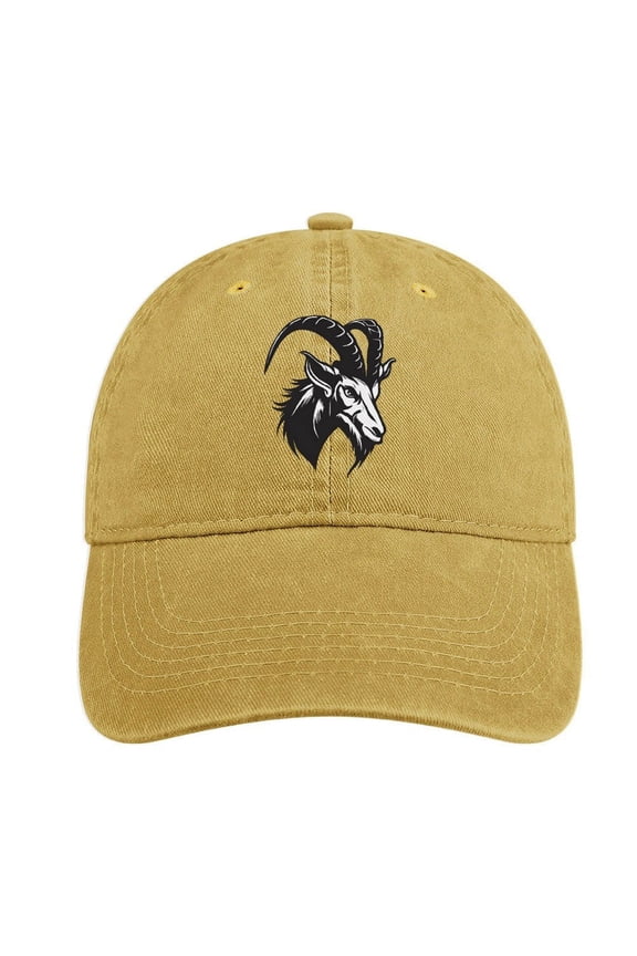 The Goat Sand Colour Baseball Cap for Men Women, Adjustable Snapback Hats Cotton Hat