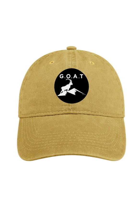 The Goat Sand Colour Baseball Cap for Men Women, Adjustable Snapback Hats Cotton Hat