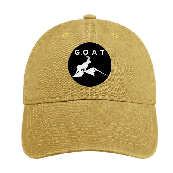 The Goat Sand Colour Baseball Cap for Men Women, Adjustable Snapback Hats Cotton Hat
