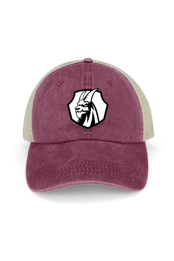 The Goat Wine Red Baseball Cap for Men Women, Adjustable Snapback Hats Trucker Hat