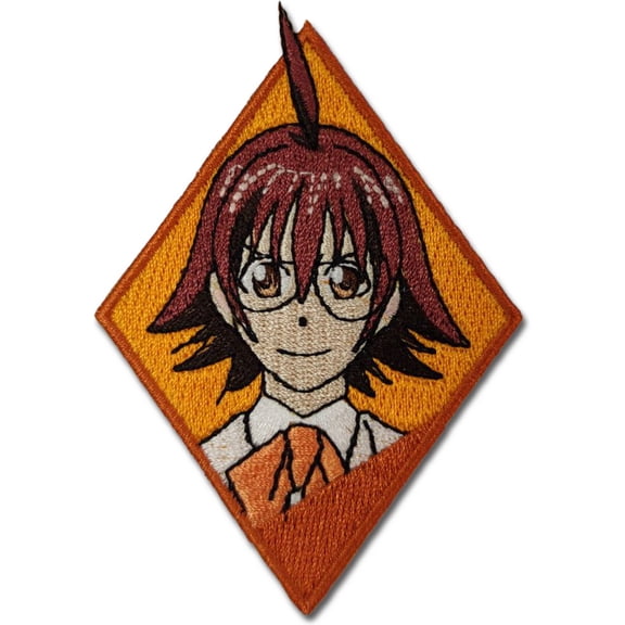 The God Of High School Yoo Patch Orange Dimond Head Shot Embroidered Iron On