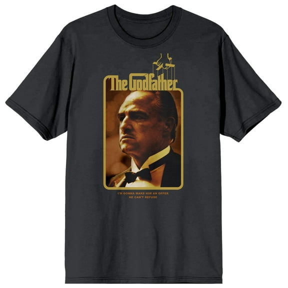 The Godfather Famous Quote And Photo Women's Black T-shirt-Medium