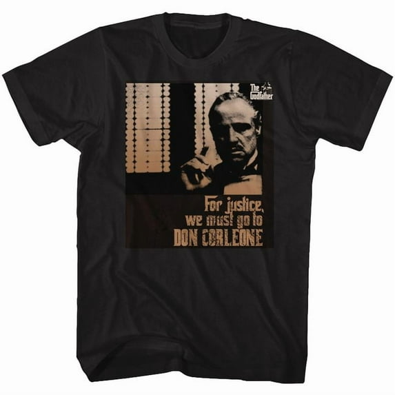 The Godfather Justice Black Adult T-Shirt Xlt