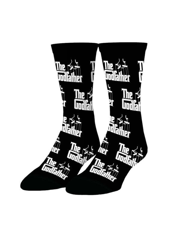 – The Godfather Logo Unisex Crew Socks Large – Iconic Movie & TV Graphic – Fun