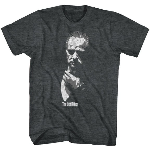 The Godfather Shadow Black Heather Adult T-Shirt 5Xl