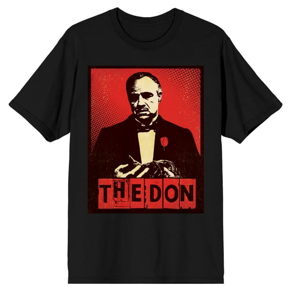 The Godfather The Don Crew Neck Short Sleeve Men's Black T-shirt-Small