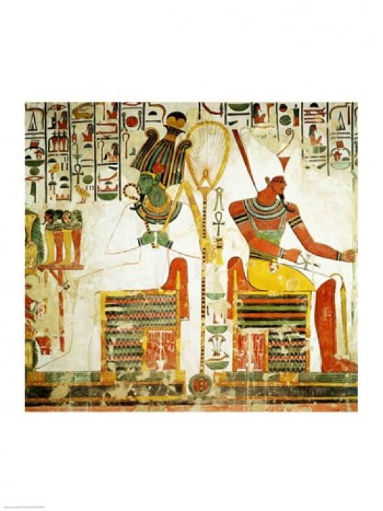 The Gods Osiris and Atum from the Tomb of Nefertari Canvas Art - (18 x 24)