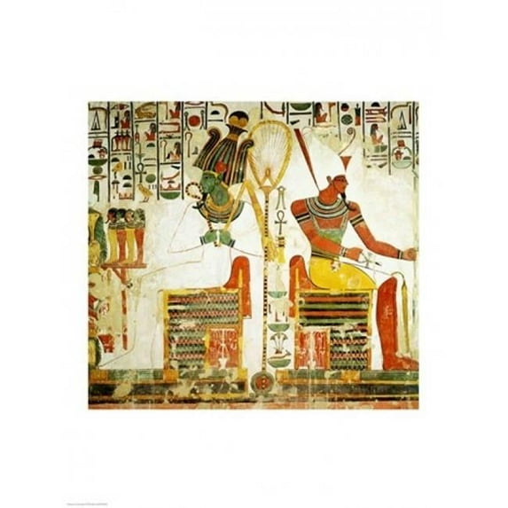 The Gods Osiris and Atum from the Tomb of Nefertari Poster Print