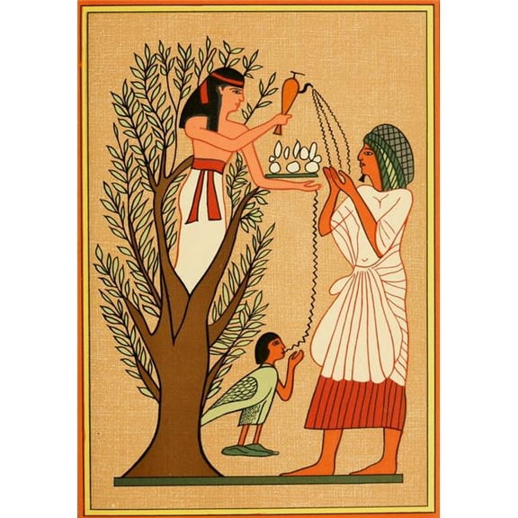The Gods of The Egyptians 1904 The Goddess Mut Pouring Water From The Sycamore Poster Print by Unknown - 24 x 36 - Large