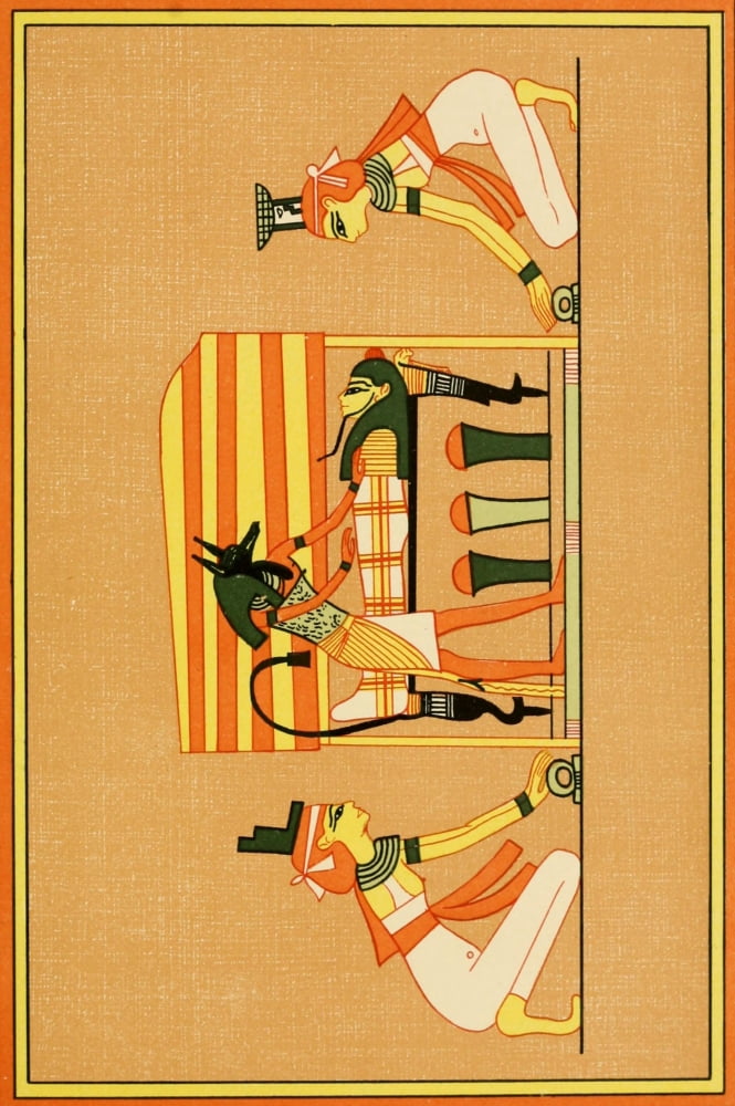 The Gods of the Egyptians 1904 Anubis ministering to Osiris Canvas Art - Unknown (24 x 36)