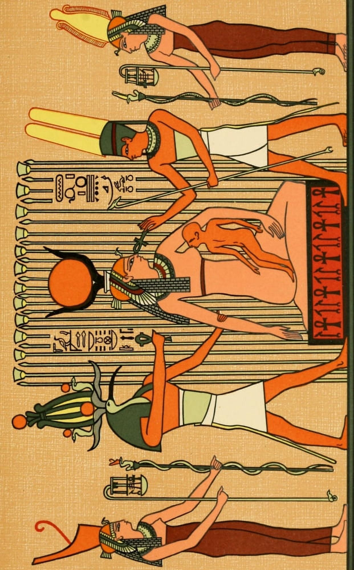 The Gods of the Egyptians 1904 Isis in the papyrus swamps sucking Horus Canvas Art - Unknown (24 x 36)