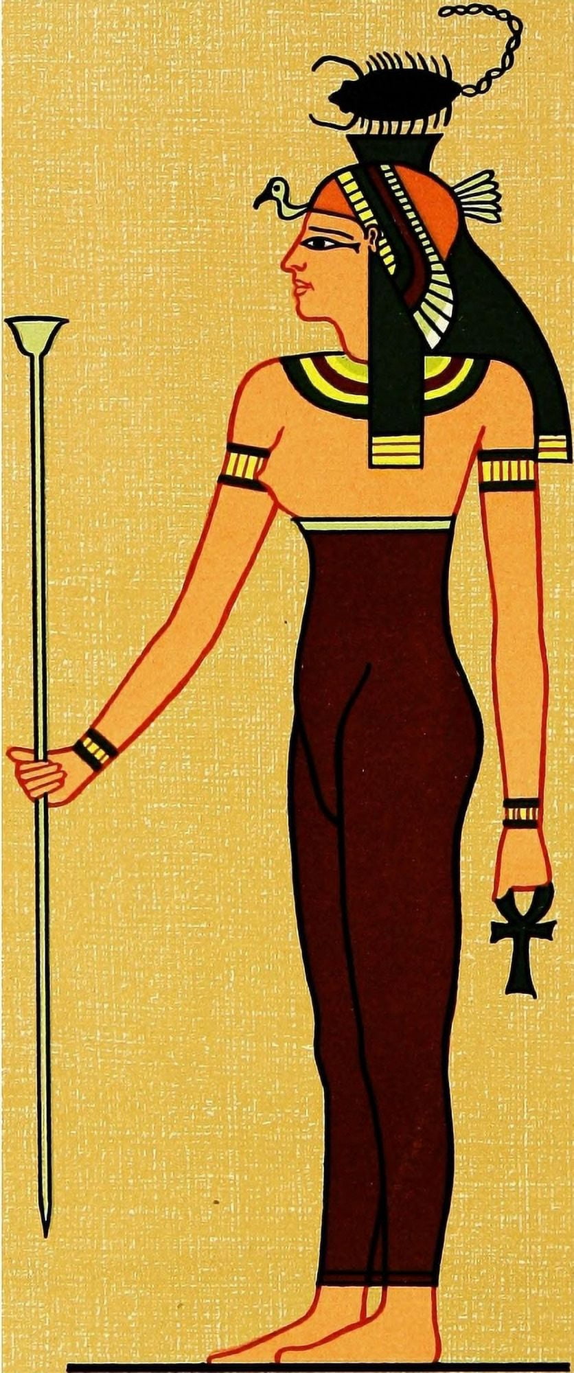 The Gods of the Egyptians 1904 The goddess Serqet Canvas Art - Unknown (18 x 24)