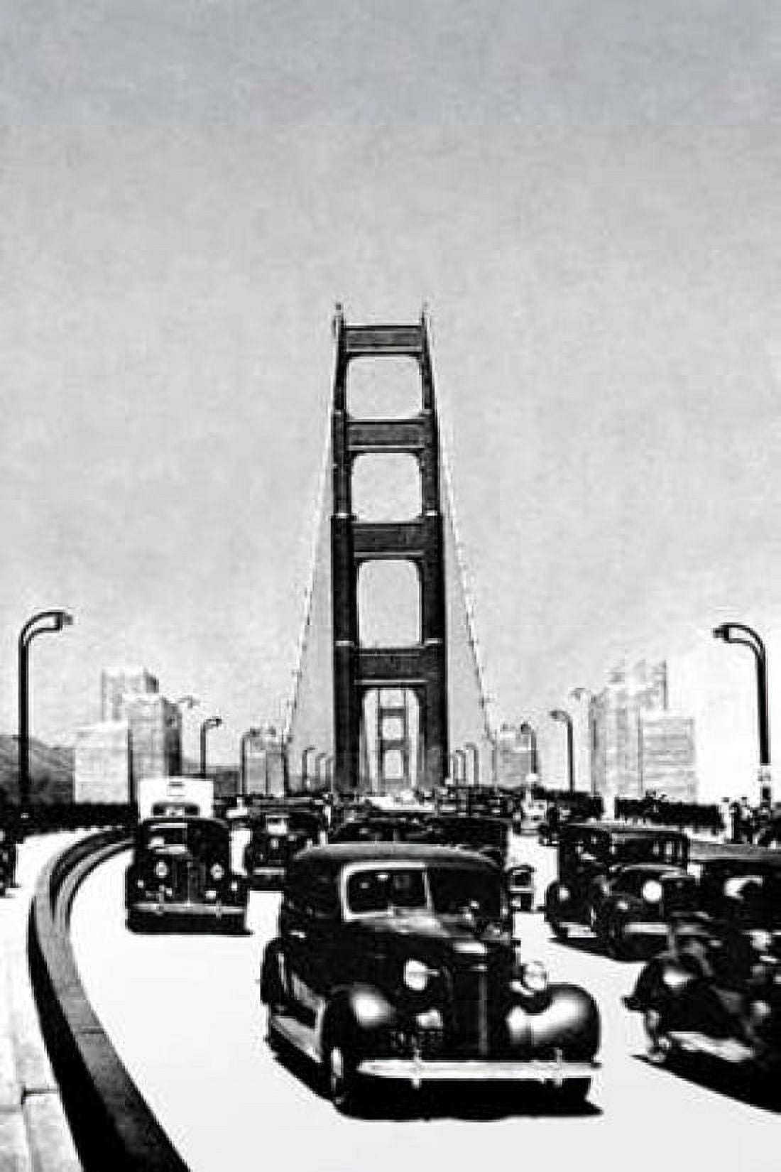 The Golden Gate Bridge San Francisco CA Canvas Art - Vintage San Francisco (24 x 36)